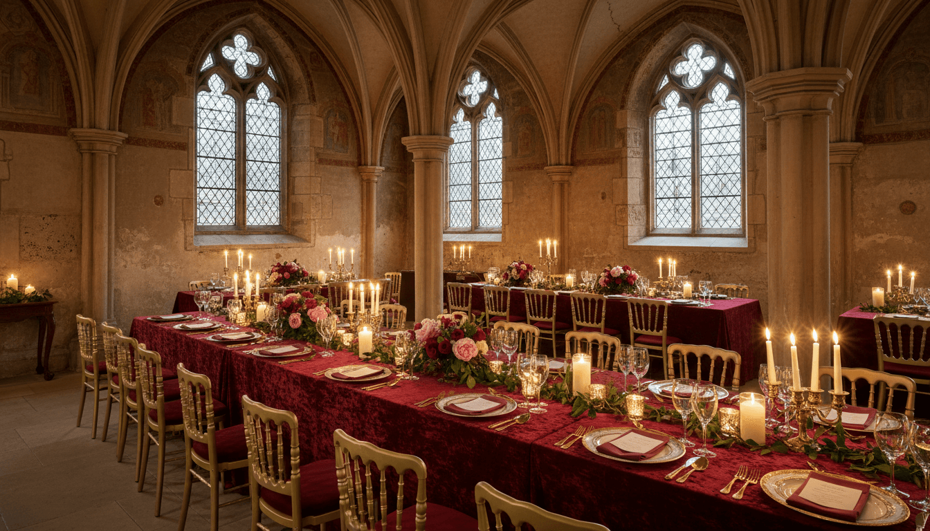 Key Room private event space set for elegant dinner party